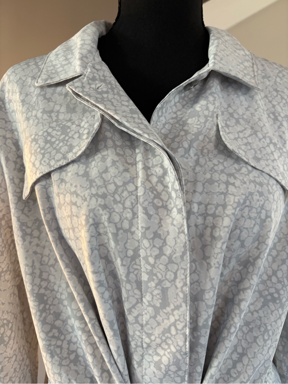 Calvin Klein Light Gray Drawstring Utility Jacket - Picture 2 of 3